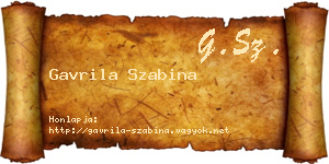 Gavrila Szabina névjegykártya